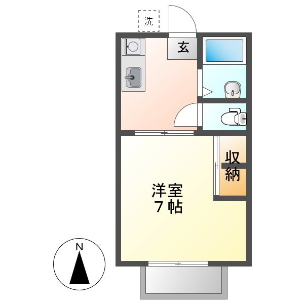 アメニティハイツＡの間取り