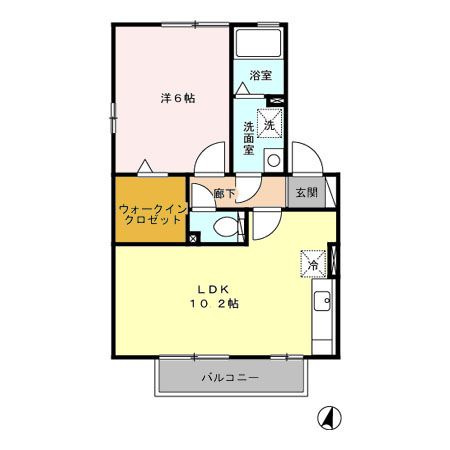 ウィルモア西梶尾Ｃの間取り
