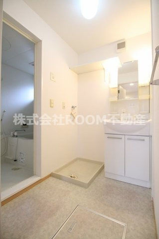 ヴィラ・モナリエールC棟の洗面所|使いやすい洗面所です