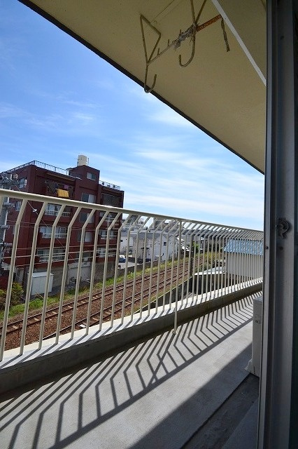 江島マンションのバルコニー