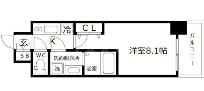 【間取り】 | S-RESIDENCE阿波座WEST