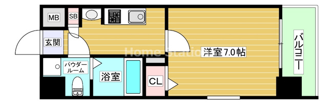 【間取り】 | ジュネーゼグラン福島ミラージュ