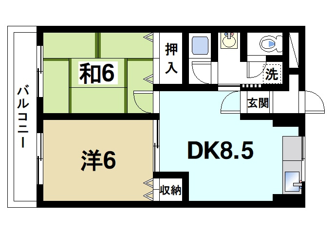 メゾンコンフォールの間取り|使いやすい間取りです