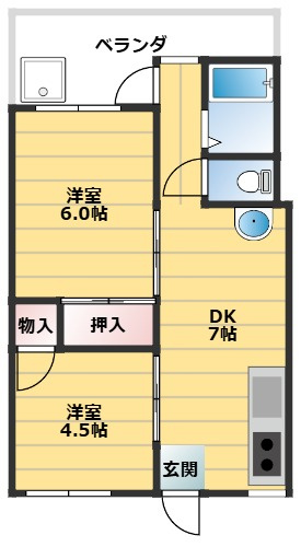 コーポロゼの間取り