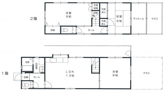 濱本貸家の間取り|濱本貸家