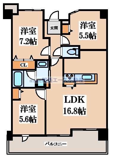 【間取り】 | ソラリス住道
