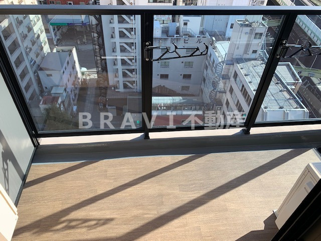エグゼ堺筋本町　BRAVI不動産のバルコニー|【エグゼ堺筋本町】陽当たり良好なバルコニーです