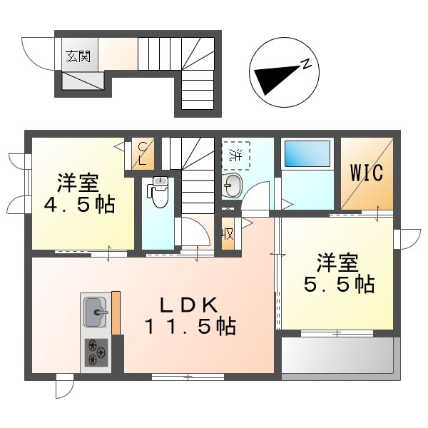 シャーメゾンYUMAの間取り