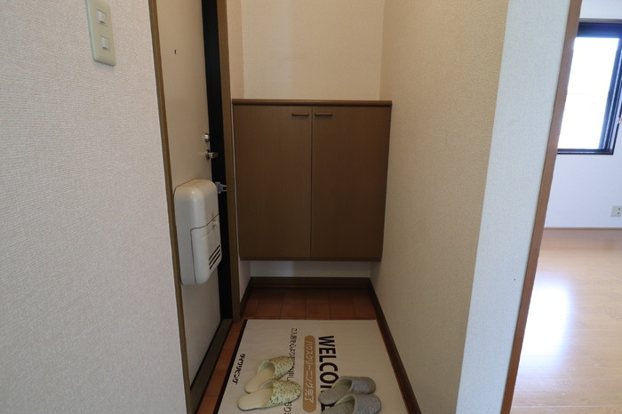 合志市幾久富のアパートの玄関