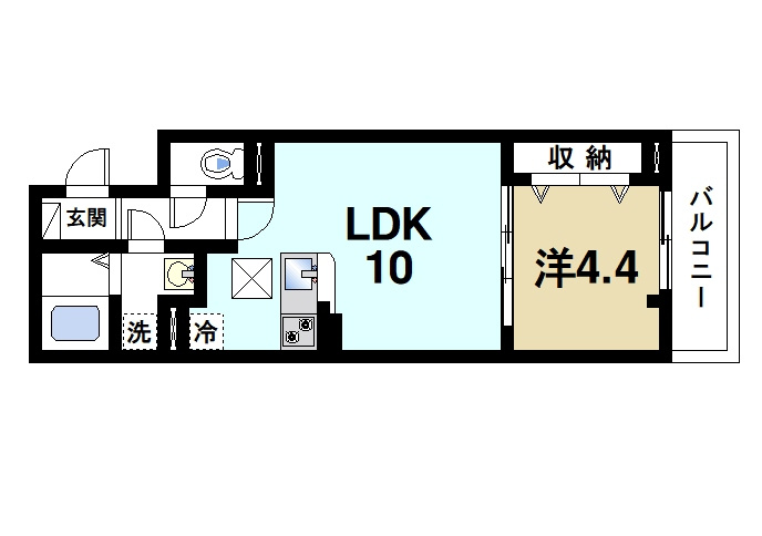 Ｖｅｒｇｅｒ（ヴェルジェ）の間取り|1LDK