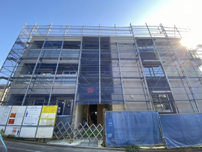 【外観】 | カーサリモーネA【SHM】 | ※施工中※積水ハウス施工の賃貸住宅シャーメゾン♪2021年3月完成予定の閑静な住宅地にある新築3階建てマンション♪