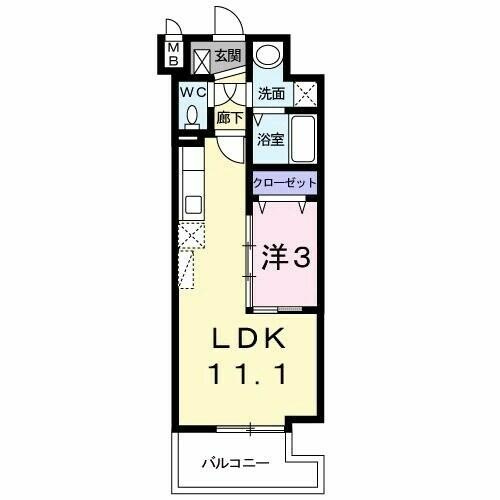 【間取り】 | ラ　メゾン　ド　ナチュ－ル
