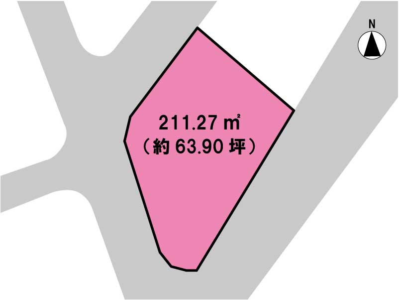 高知市 北高見町 売土地の土地図