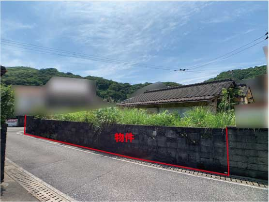 高知市 北高見町 売土地の前面道路含む現地写真