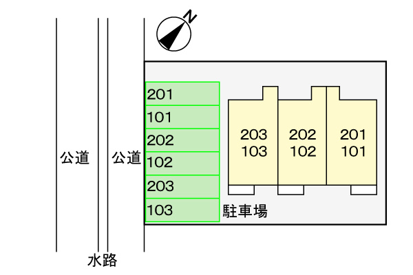 エレガント西青の区画図