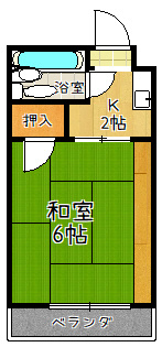 【間取り】 | ハイツ福徳
