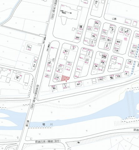 高島市鴨55坪土地の地図