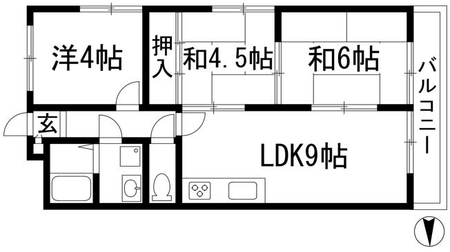 【間取り】 | ロイヤルメゾン仁川２