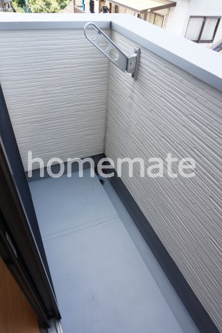 熊本市東区月出６丁目のアパートのバルコニー