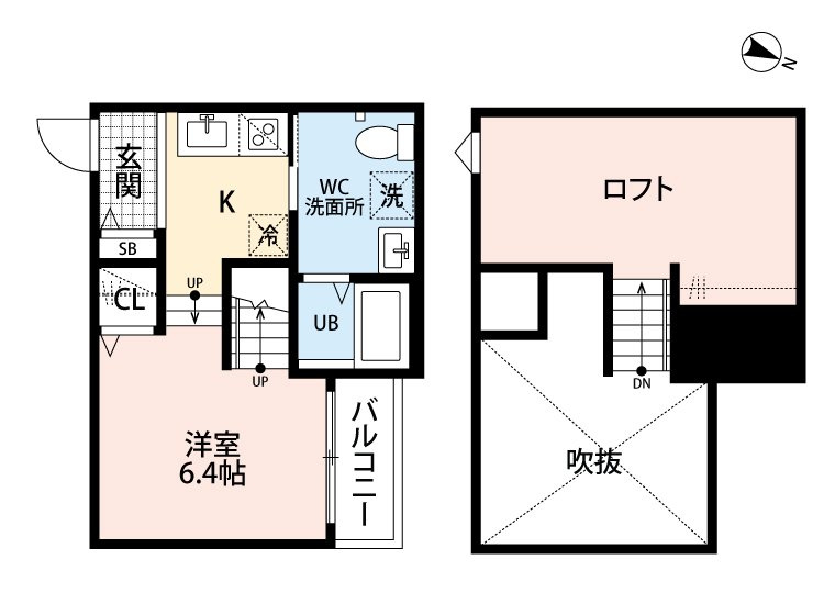 熊本市東区月出６丁目のアパートの間取り