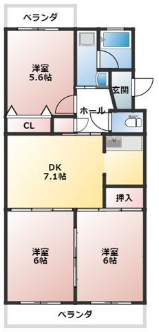 ファミーユ二日町の間取り
