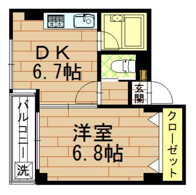 グリーンヒル鞍馬口の間取り