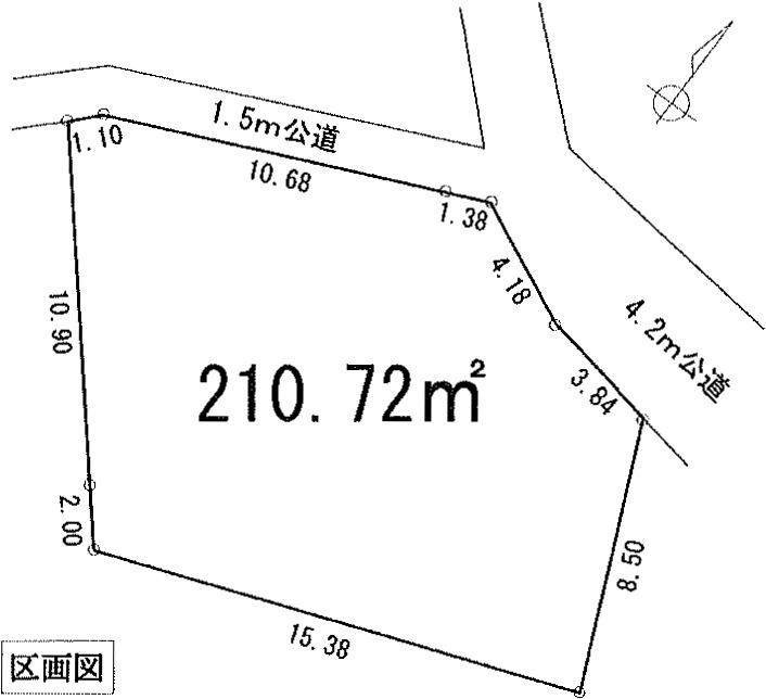 日高市高岡　建築条件なし売地　西武秩父線『高麗駅』徒歩23分　【高麗小学区】の土地図