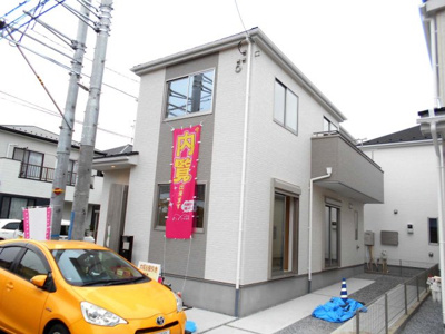 【外観】 | 新築　春日部　備後東　全5棟　2号棟 角地　らす2棟 | ・武里駅徒歩7分・一ノ割18分・駐車場２台縦列・南向き・4LDKとワイドバルコニー・正善小・武里中・