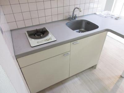 アルテハイム五条のキッチン|ガス1口コンロ