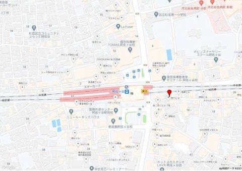 杉並区阿佐谷南２丁目の店舗一部の地図