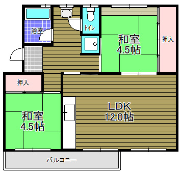 公団狭山住宅21号棟の間取り