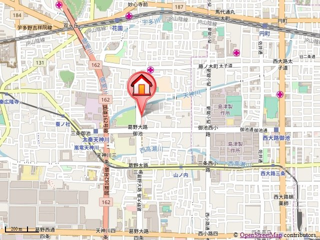 グランレブリー太秦天神川の地図