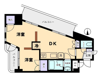 【間取り】 | セザール第二蒲田