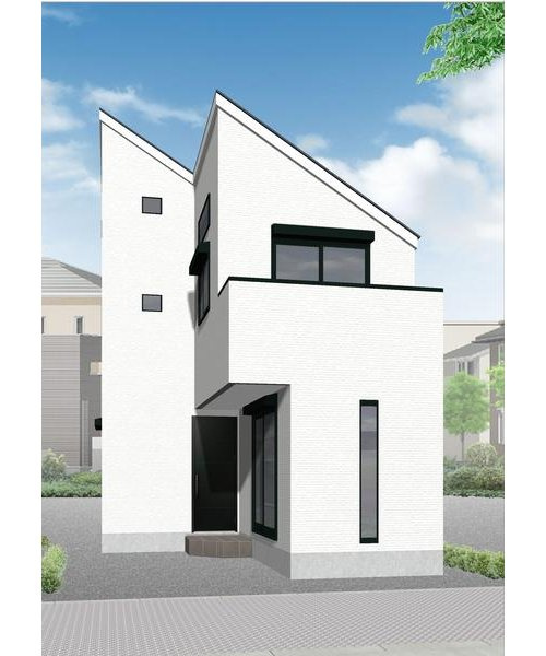 星川駅徒歩１０分の緑豊かな住環境♪ＬＤＫ１６．３帖の３ＬＤＫ！保土ヶ谷区峰岡町２丁目新築戸建ての外観パース