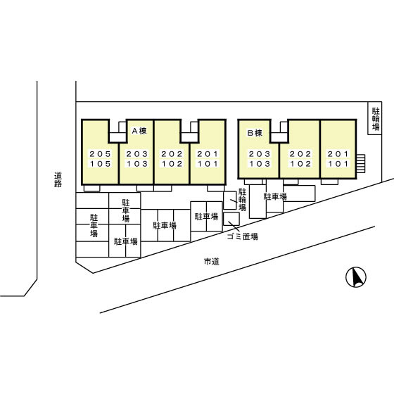 ベルフレールBの区画図