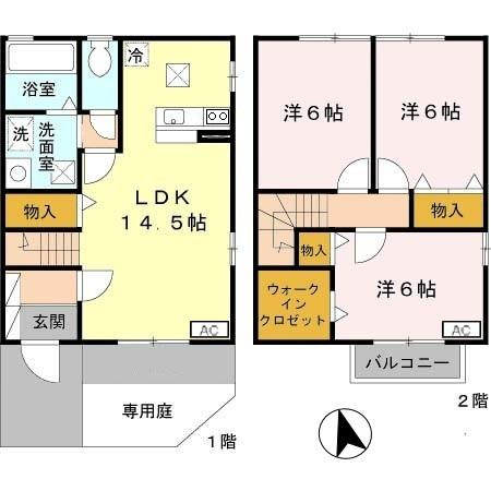 【間取り】 | アトラス西高松　B棟