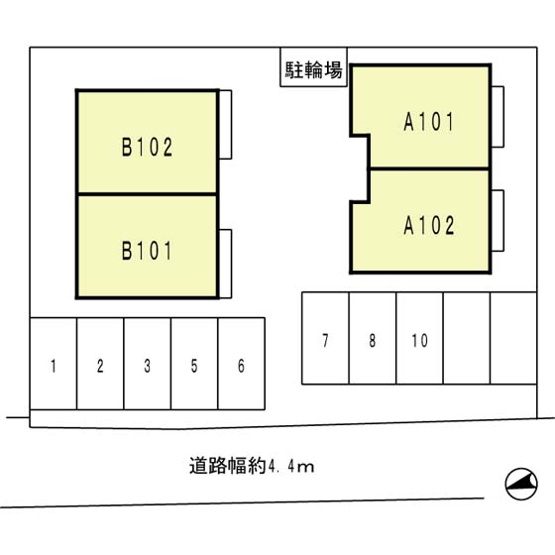 【区画図】 | アトラス西高松　B棟