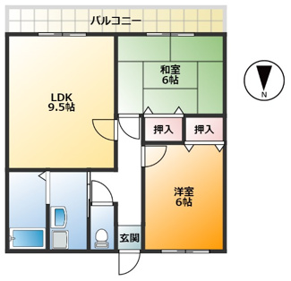 【間取り】 | レイクサイド大坪