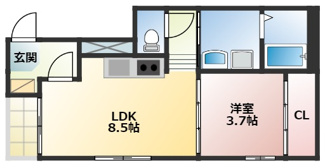 【間取り】 | jolie maison2 | 略図の為、現状優先