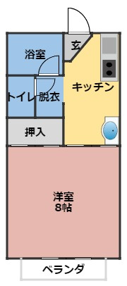 栗真ハイマートエクセル　A棟の間取り