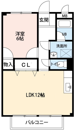 【間取り】 | Ｓｕｒｐｌｕｓ　Ｔｗｏ　Ｉｃｈｉｋａｗａ　Ｂ