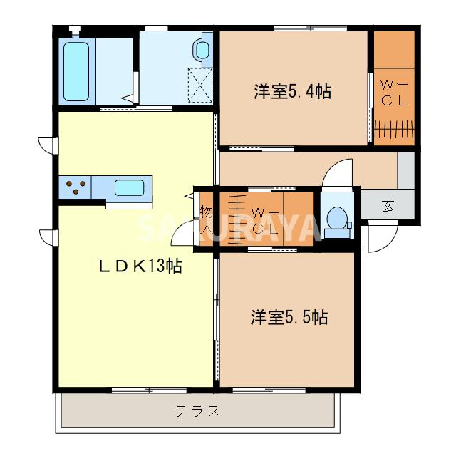 ルーチェガーデンの間取り