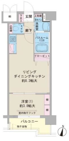 【間取り】 | Ｆ・ＰＡＲＣ博多駅南