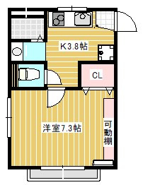 【間取り】 | ハウス・ビル | 7.3帖