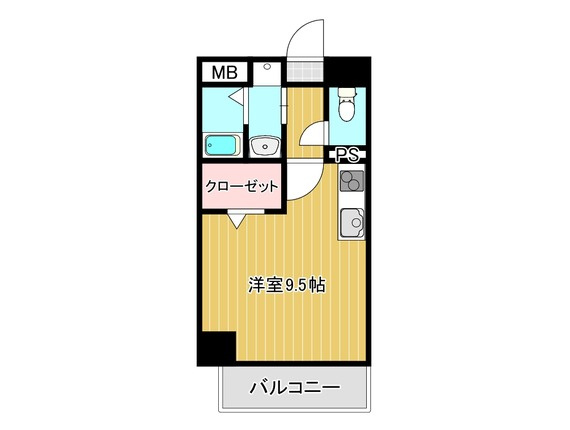 熊本市中央区世安町の賃貸マンションの間取り