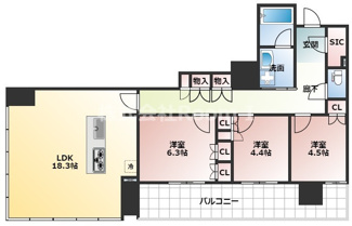 【間取り】 | ＲＪＲ堺筋本町タワー