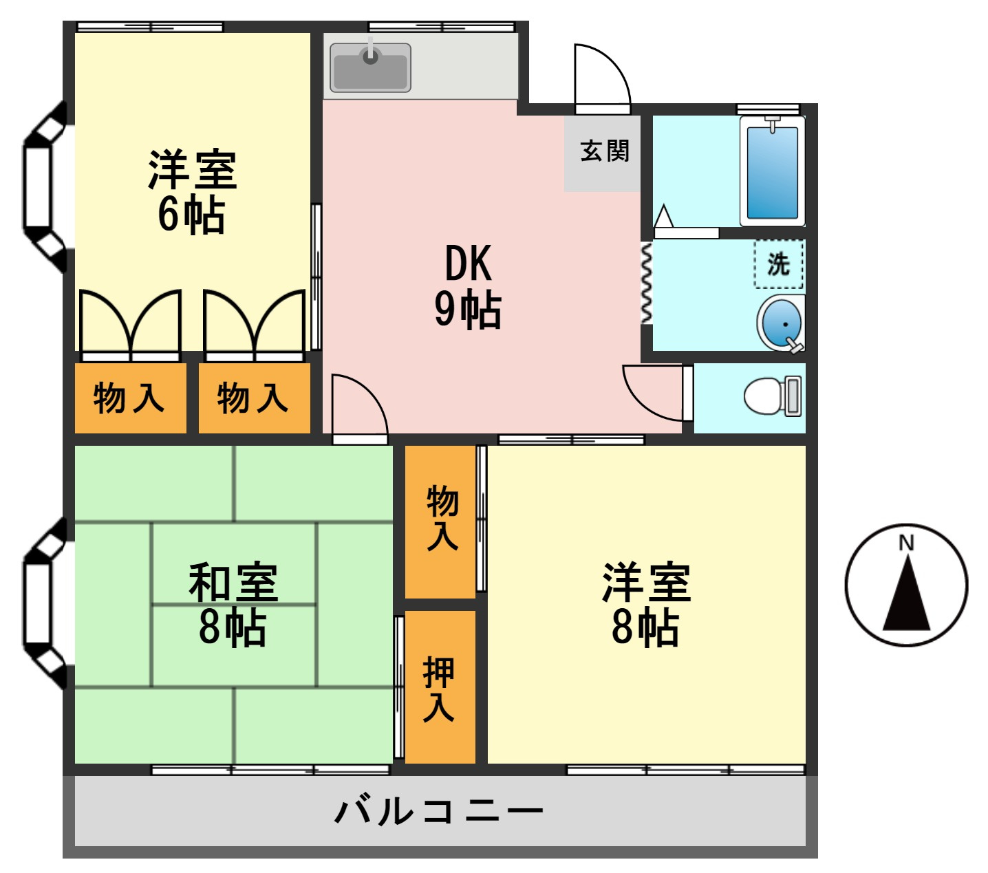 ヴィラ東城1の間取り