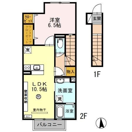 D-room三葛の間取り