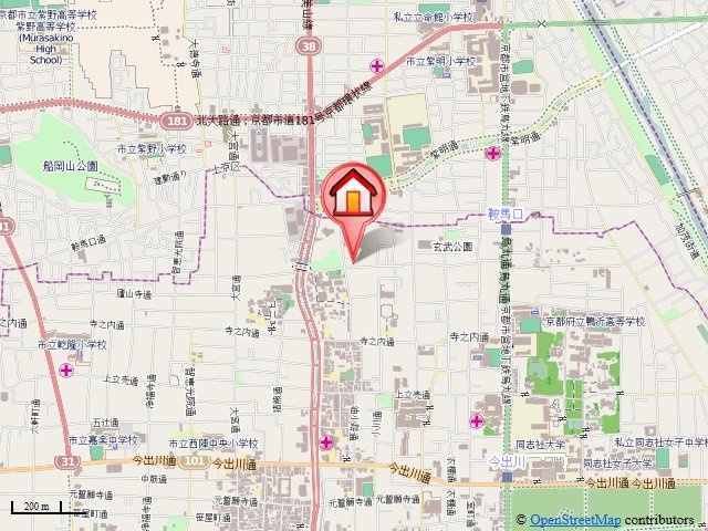 ベラジオ京都鞍馬口の地図