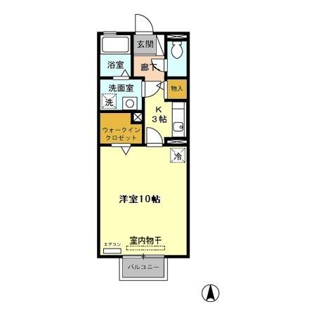 リビングタウンかじま台Ⅱ　A棟の間取り